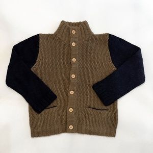 Bonton Brown Knit Boys' Sweater (Size: 12 ans)